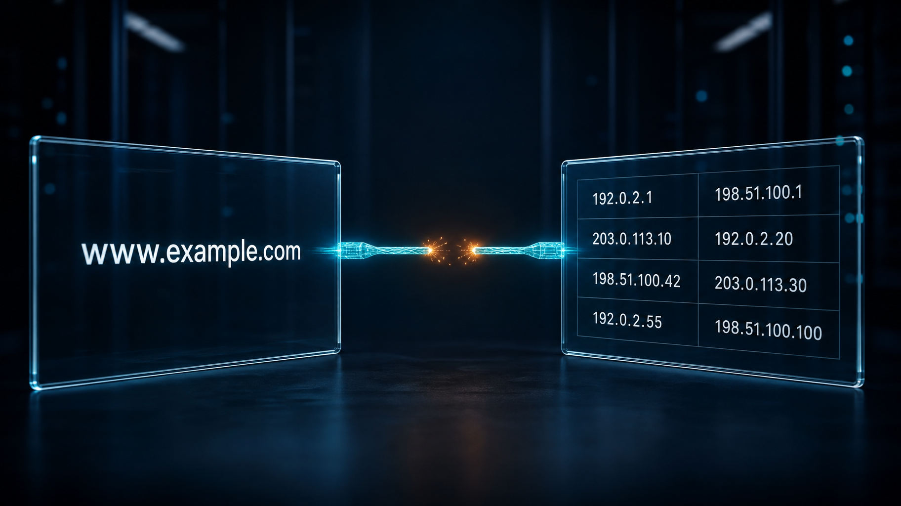 close-up of a premium IT workbench terminal running DNS diagnostic commands like ping and nslookup.